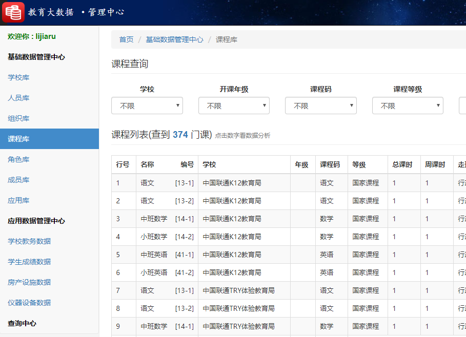 金年会网页版教育大数据系统课程库